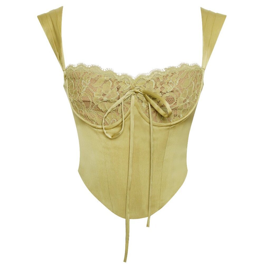 Sahara Lace Satin Corset Top - Picture 4 of 11